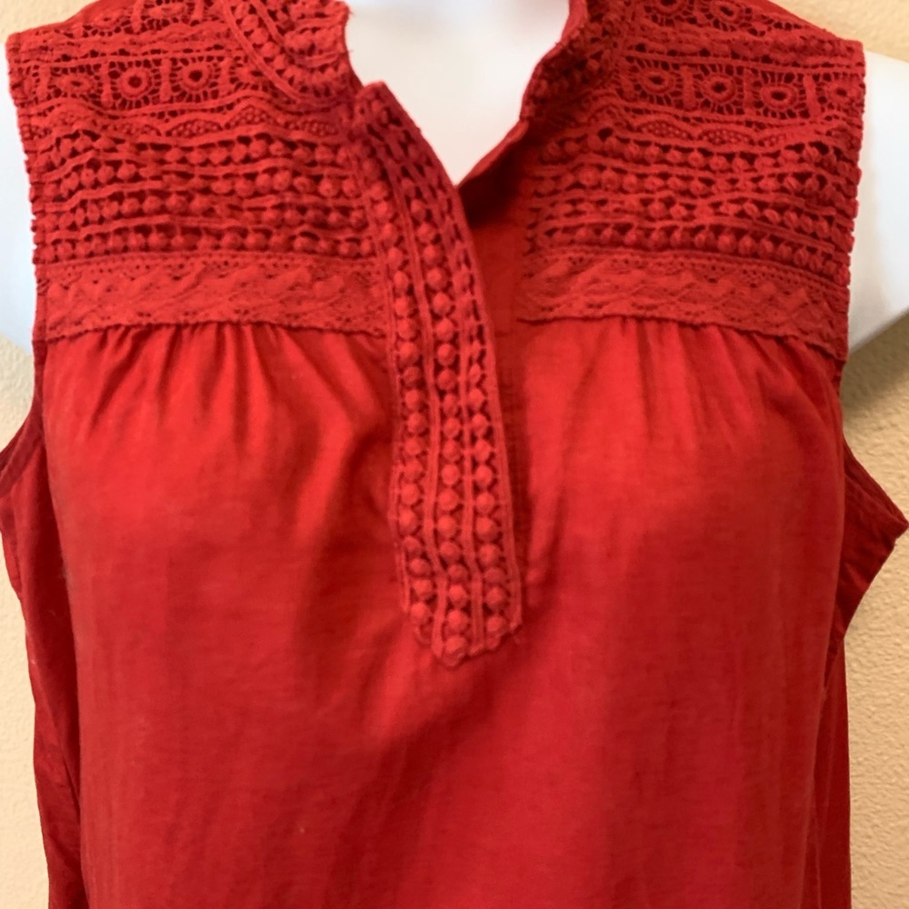 Cold water Creek Linen Blend Embroidered Dress L - Picture 2 of 7